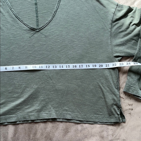 aerie V-Neck Long Sleeve Top in Olive green - Picture 3 of 4